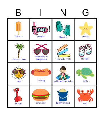 Summer Bingo Card