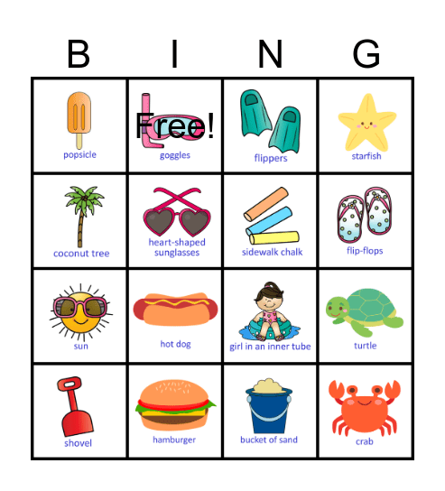 Summer Bingo Card