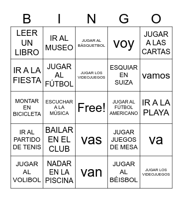 El Tiempo Libre con Dominguez Bingo Card