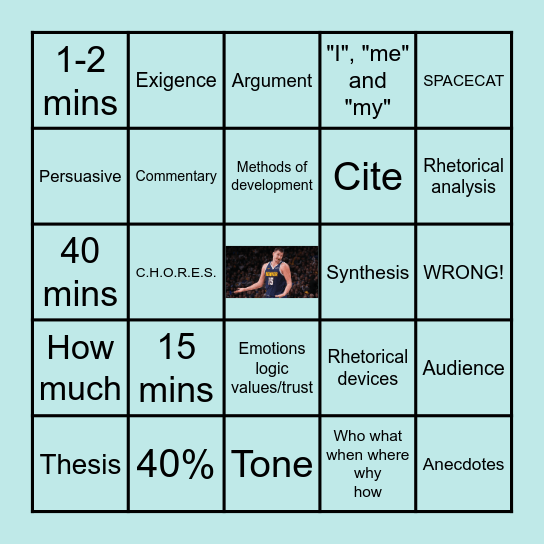 AP LANG BINGO Card