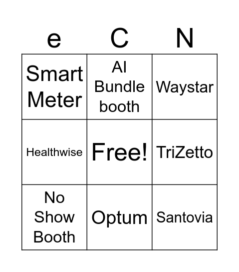 Enterprise Summit Bingo Card