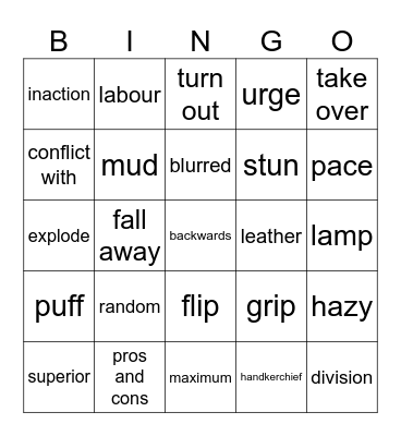u1b Bingo Card