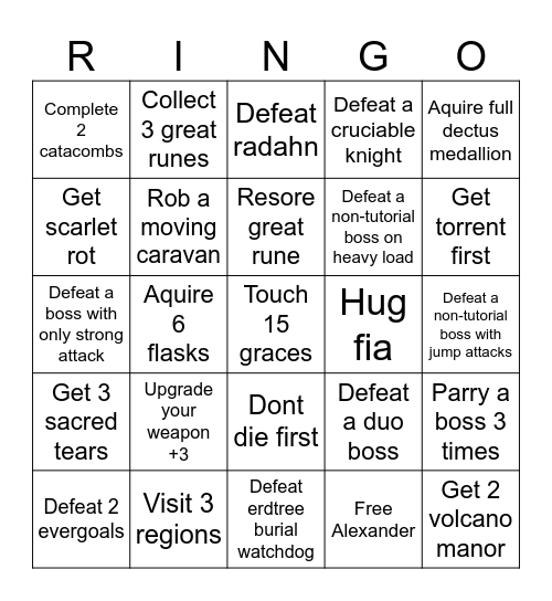 Eldengo Bingo Card