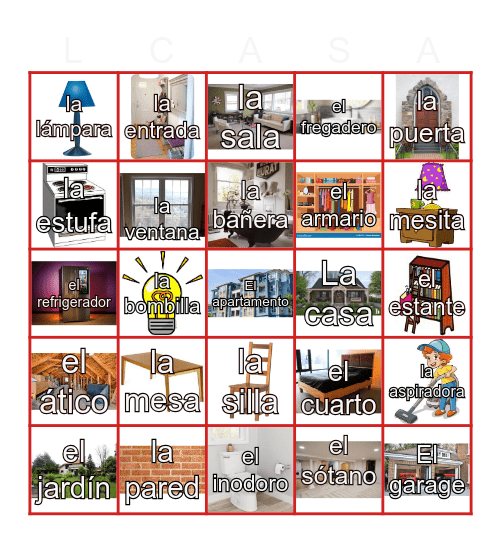 La casa Bingo Card