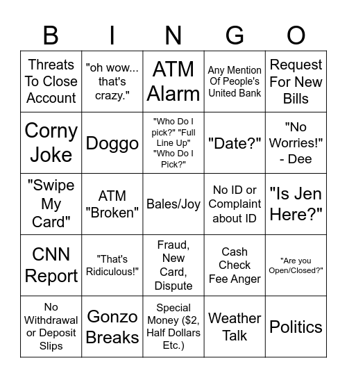 8255 Bingo Card