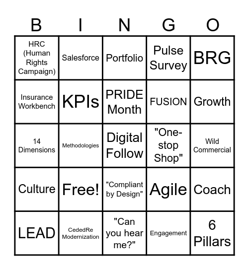 TCD All Hands Bingo!! Bingo Card