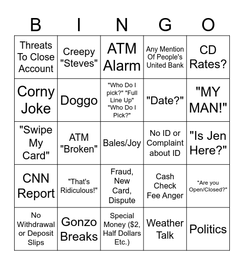 8255 Bingo Card