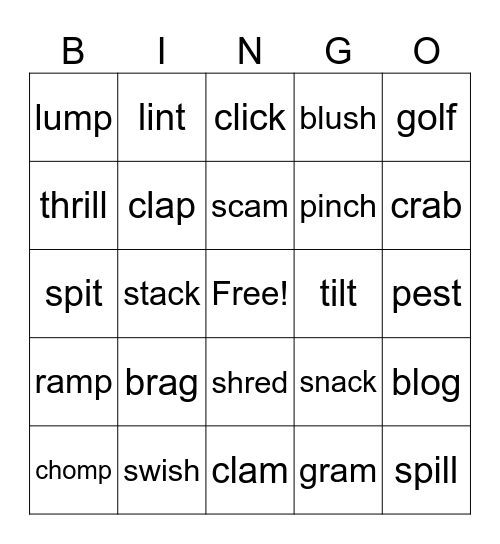 Blends Step 2.2 Bingo Card