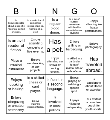 JBC Men's Breakfast Bingo Card