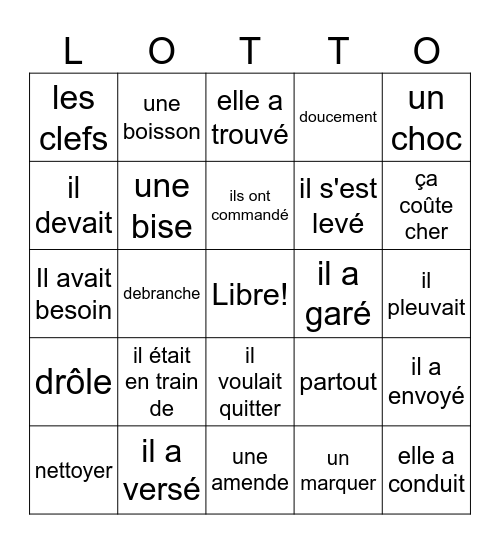 Nouvel Houdini Bingo Card