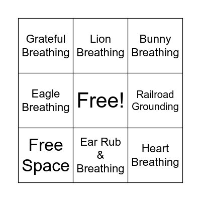 Kindergarten Counseling Journey Bingo Card