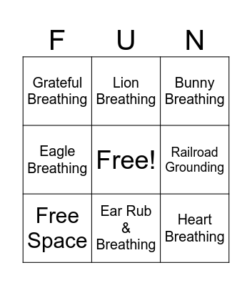 Kindergarten Counseling Journey Bingo Card