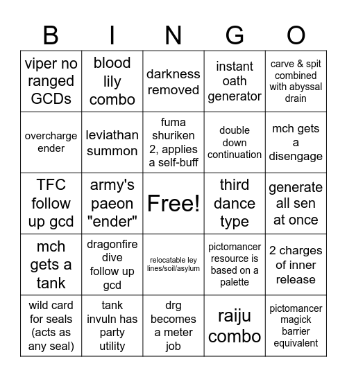 JOB ACTION TRAILER Bingo Card