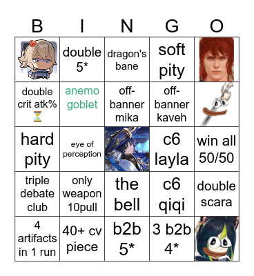 i suffer Bingo Card