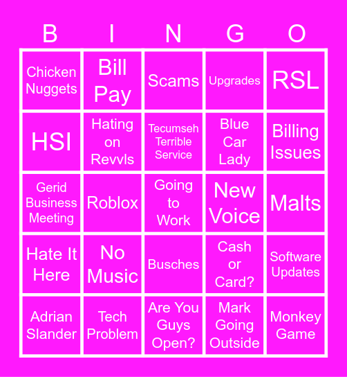 Life of a T-Mobile (1) Bingo Card