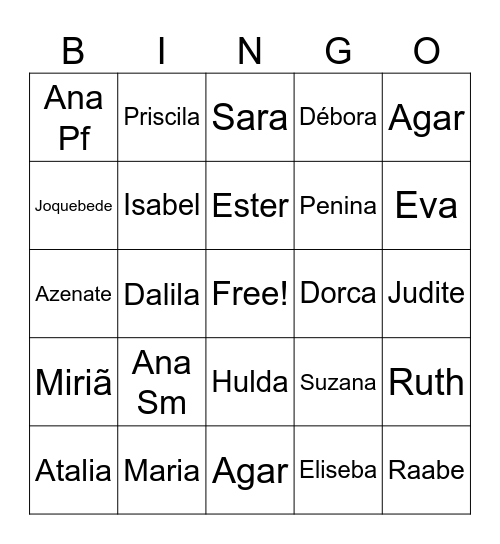 Bingo das vizinhas Bingo Card