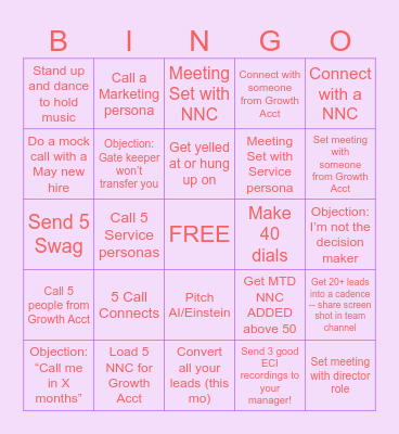 May 13 Week BINGO Card