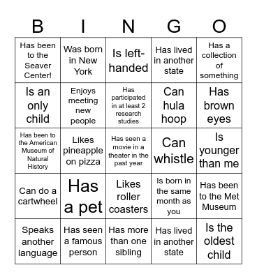 Bingo Card