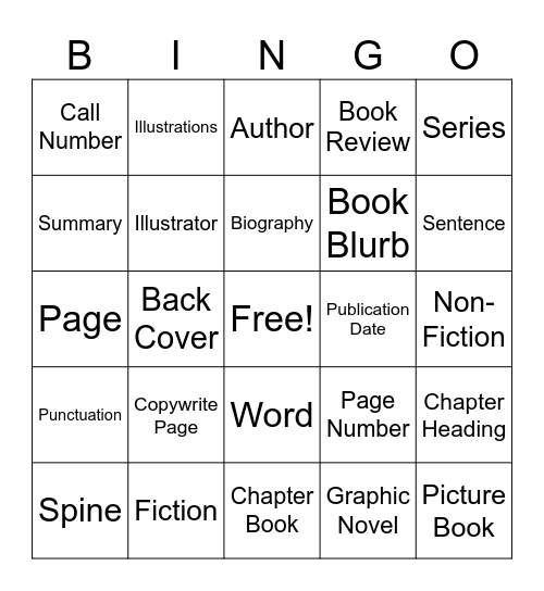 Book BINGO Card