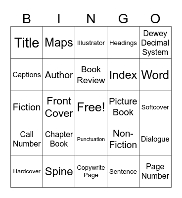 Book Bingo Card