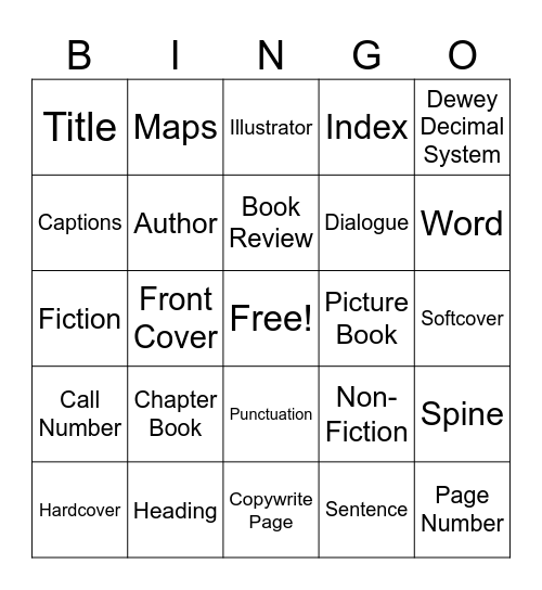 Book Bingo Card