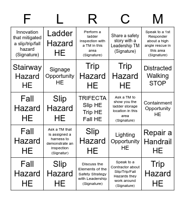 NSD Melt Shop Bingo Card