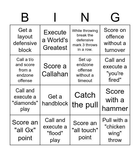 Ultimate BINGO Card