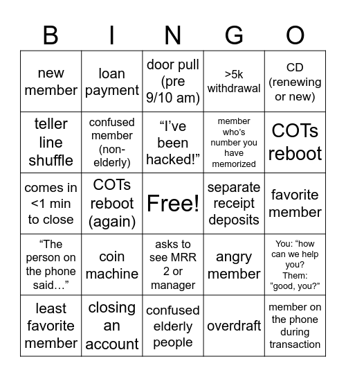 Sunmark Bingo Card