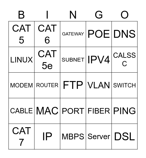 IT Solutions Bingo Card