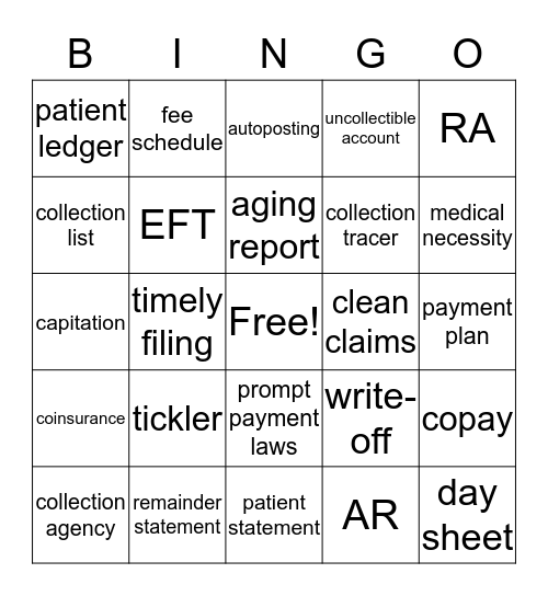 Medisoft Bingo Card