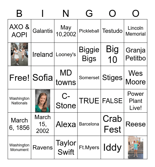 TERPingo Bingo Card