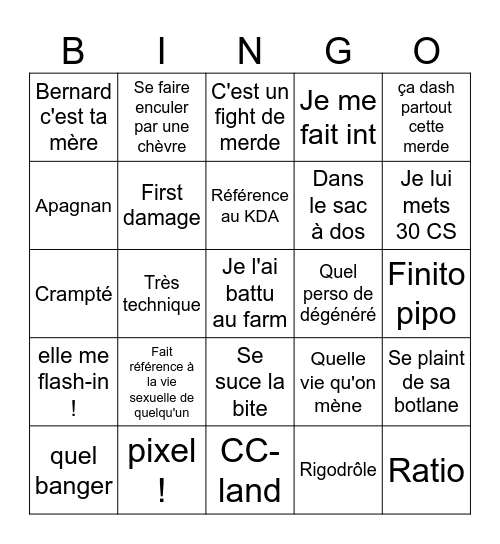 Les Voicelines de Léo Bingo Card