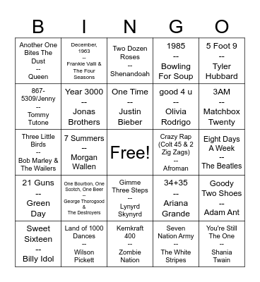 B1NG0 Bingo Card