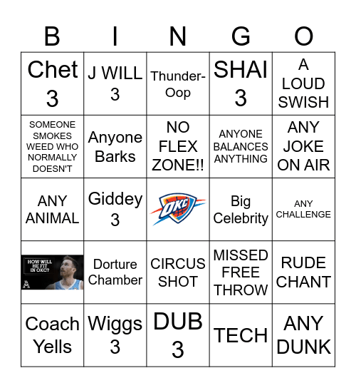 GAME 4 - THE EQUALIZER Bingo Card