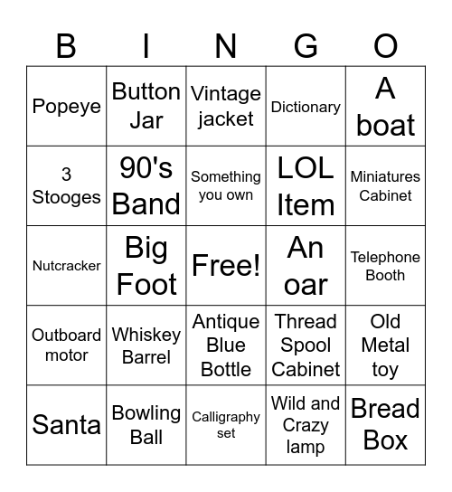 BRIMGO Bingo Card