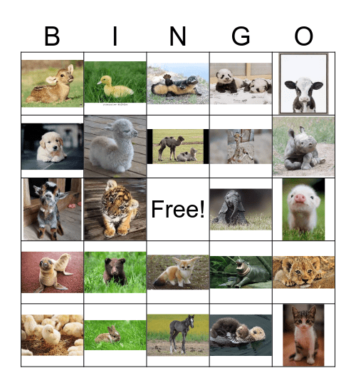 Oh Baby Baby Bingo Card