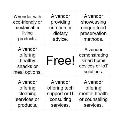 Tech Advantage Fair Bingo Card