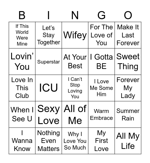 #AisleBeLovingArmstrong Bingo Card