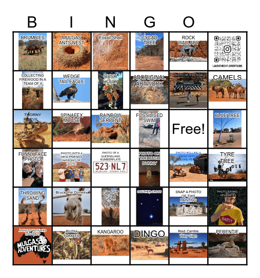 ULURU BUS BINGO Card