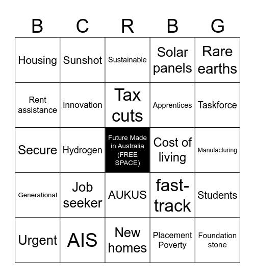 BEcord Budget Bingo 2024 Bingo Card