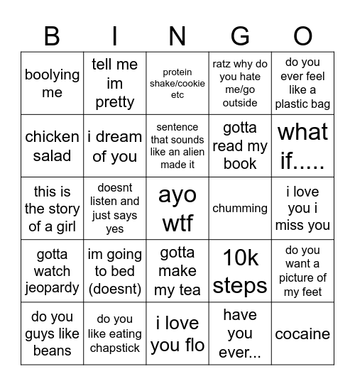 Bool Bingo Card