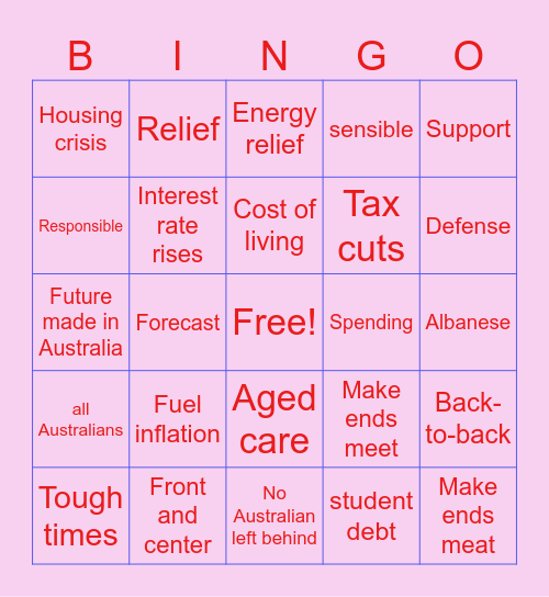 2024 Election Bingo Card
