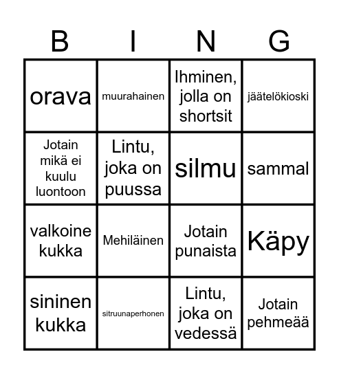 Kevätbingo Card