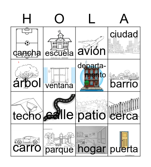 Nuestro Barrio Bingo Card