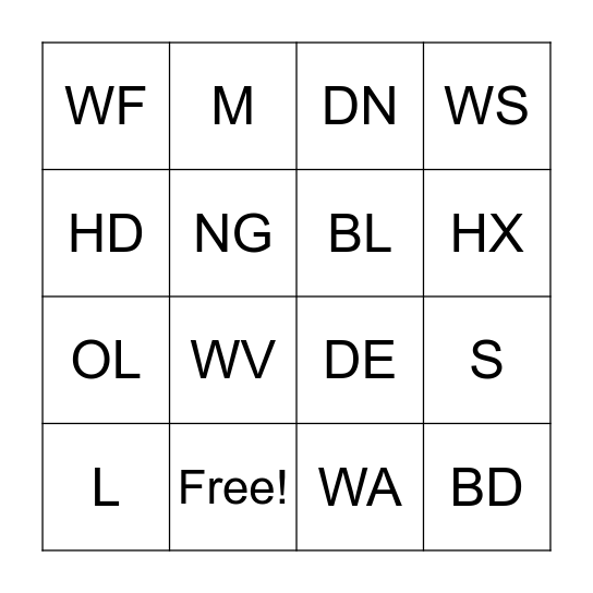 All seasons Bingooo Bingo Card