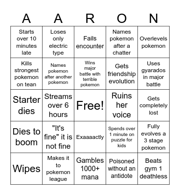 Mari Bingo Card