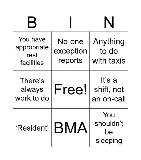 HR Bingo Card