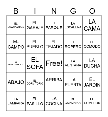 LA CASA Bingo Card
