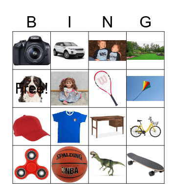 I've got lists (kids) Bingo Card