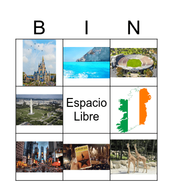 Bingo de Vacaciones Bingo Card